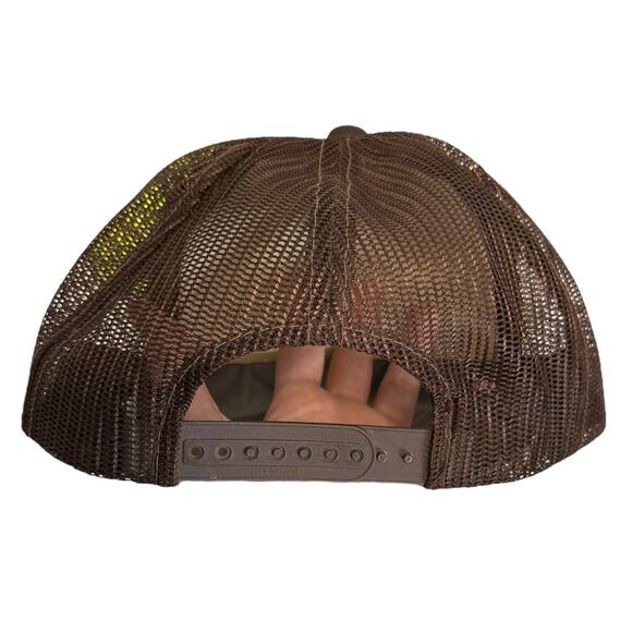 Workwear P&M  Industries Brown and Yellow Baseball Trucker Hat Adjustable - Picture 5 of 6